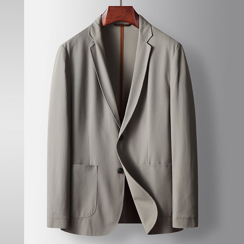 Young And Middle-aged Solid Color Stretch Suit Jacket