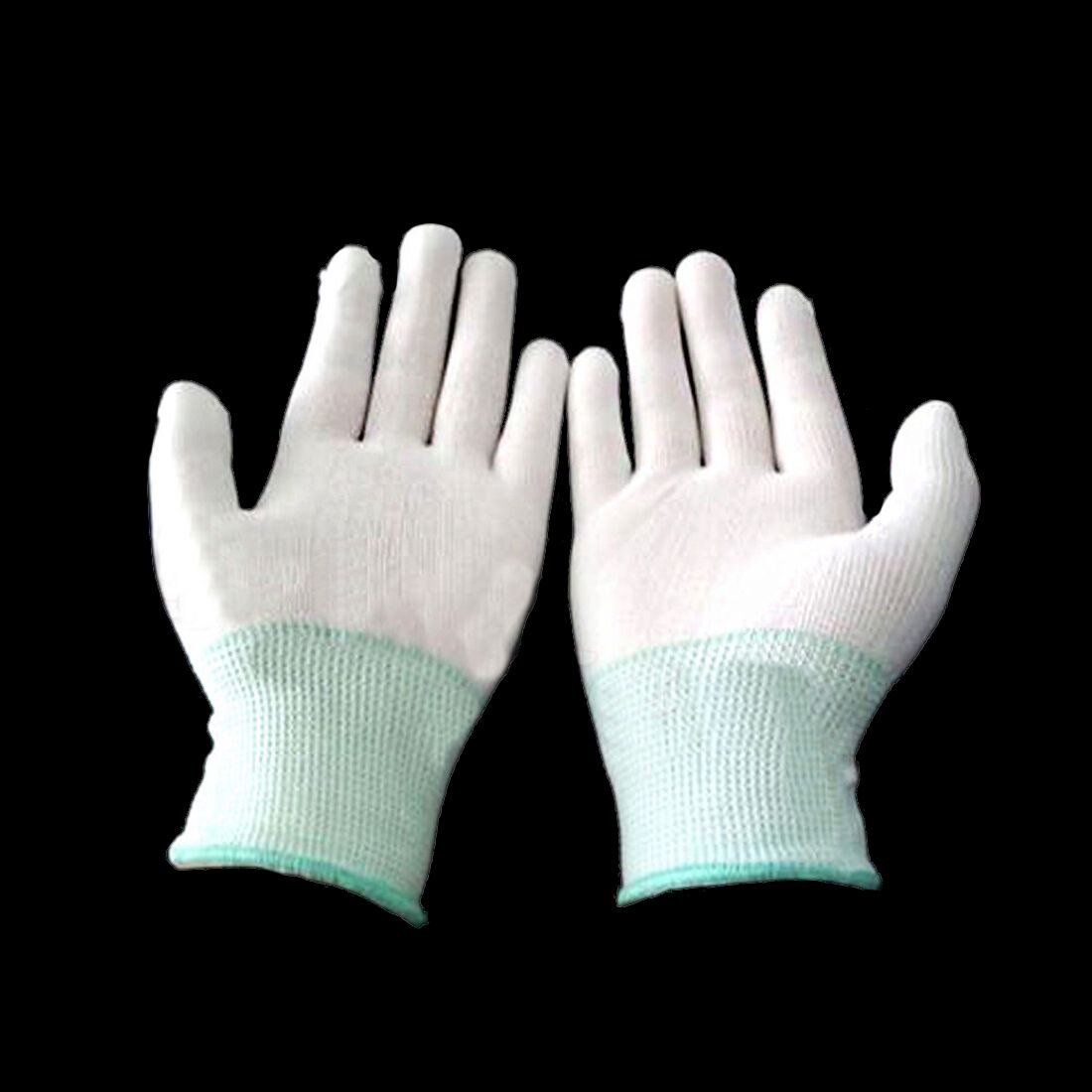 White Breathable Hand Fitted Labor Protection Gloves