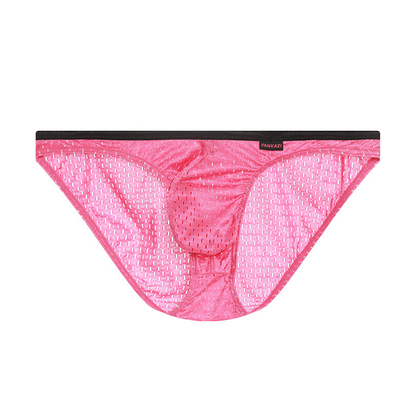 Solid Color Men's Briefs Mesh Thin