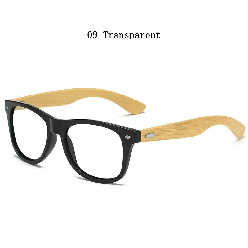 Fashionable Bamboo Wood Sunglasses Men Women Classic Square Vintage Driving Sun Glasses Black Fishing Eyewear UV400 Eyepieces
