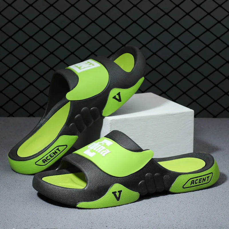 2025 NEW FS Wholesale Summer Soft Massage Bottom Outdoor Comfortable Flats PVC Mules Sport Shoes Men's Slides Slippers Sandals