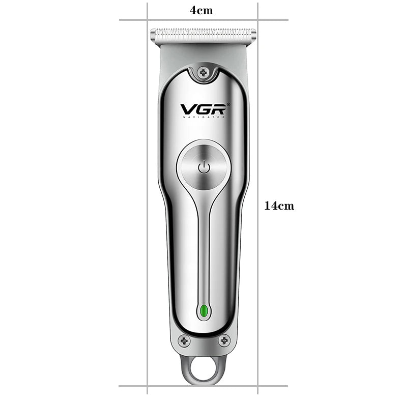 VGR Professional Barber Hair Clippers for Men Hair Cutting Machine Electric Metal Cordless 0mm Hair Trimmer Barber Hair Clipper