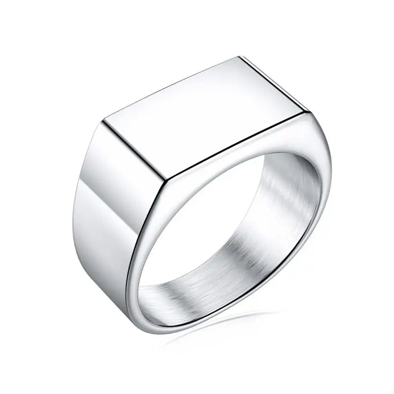 Jiayiqi Classic Frosted/Smooth Tops Men's Rock Punk Rings Cool Fashion Individuality Signet Ring For Women Man Party Jewelry