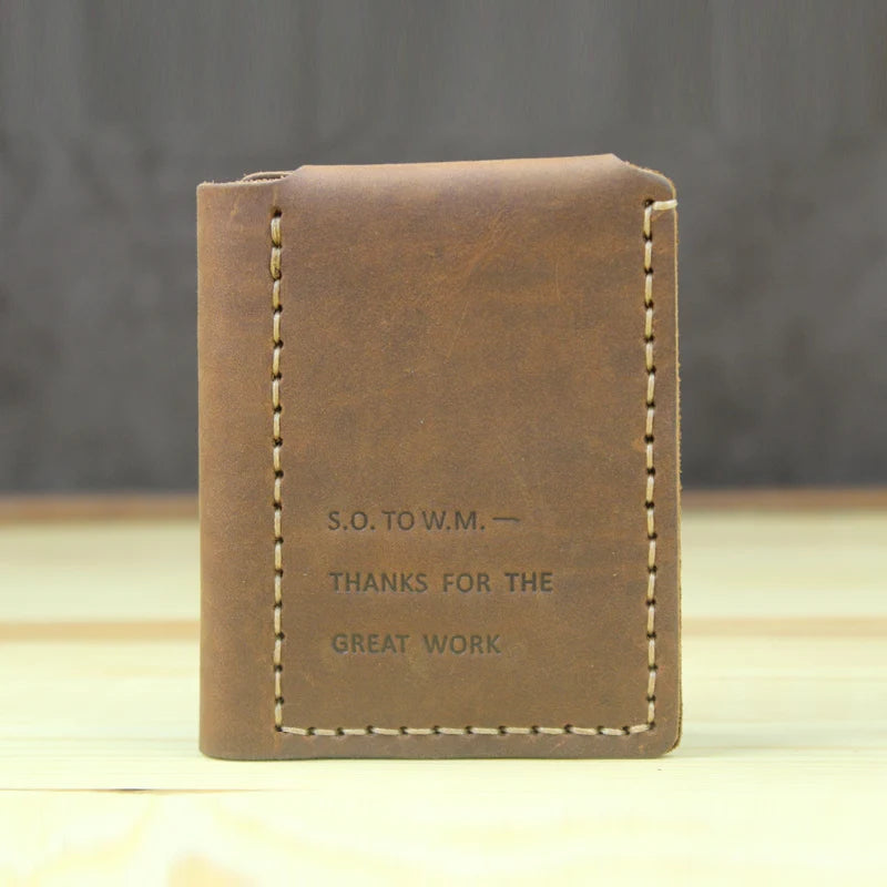 The Secret Life Of Walter Mitty Vintage Leather Men Wallet Genuine leather Wallet Men Purse Handmade male Wallet Money holder
