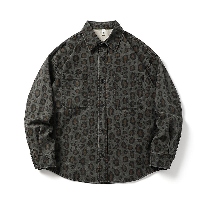 Loose Long Sleeve Men's Camouflage Shirt