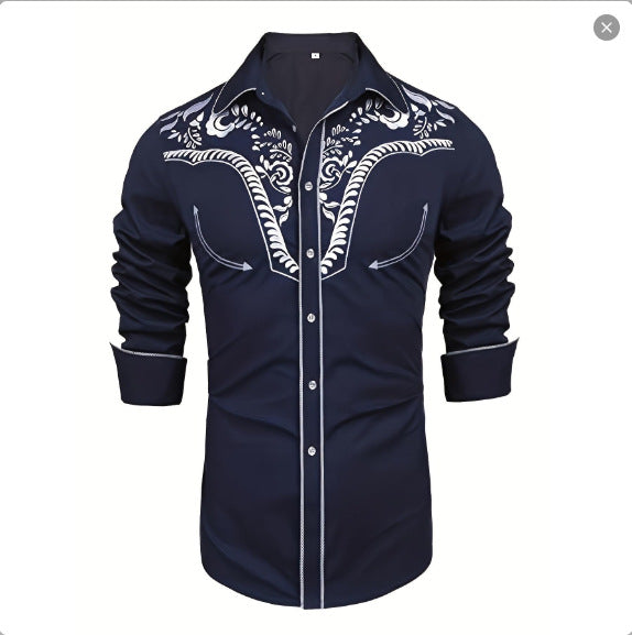 Fashion Loose Printed Shirt American Western Style