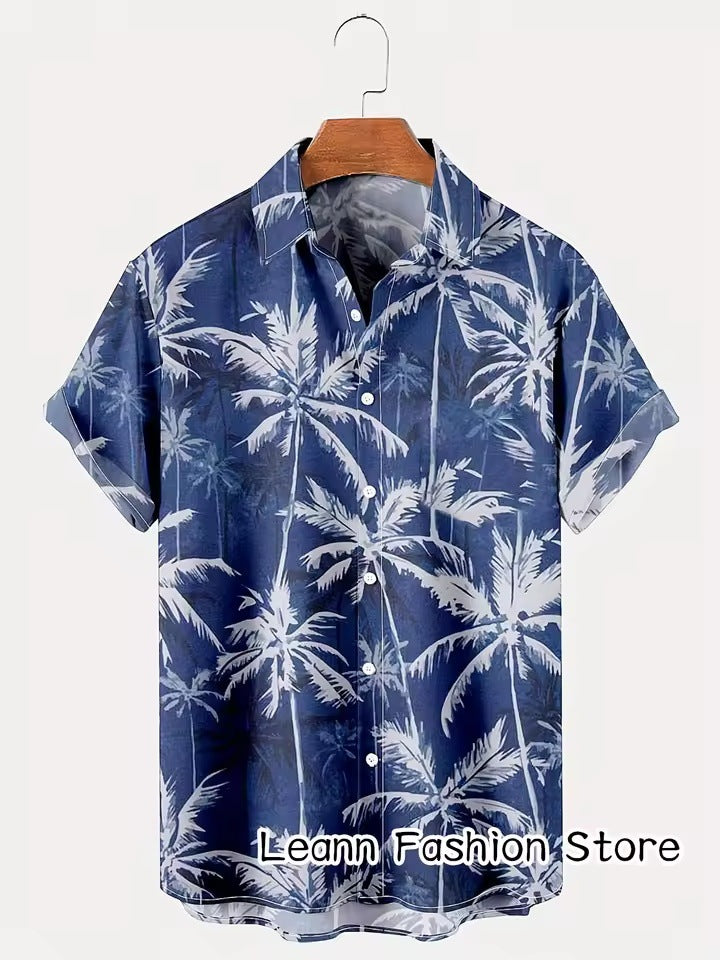 Hawaiian Vacation Clothing Men's Fashion Beach Style Shirt