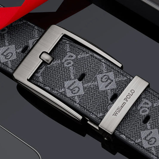 New men's pin - buckle belts, trendy business - casual and high - end belts for young men