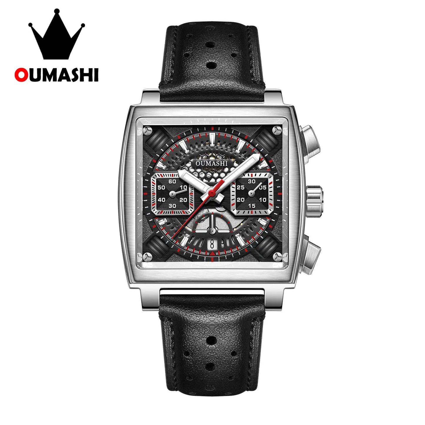 Luxury Automatic Watches for Men ETA7750 Chronograph Mechanical Style Dial Luminous Waterproof Leather strap Custom Men's Watch