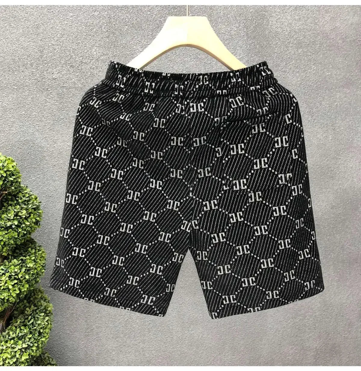 Men's Clothing New Shorts Summer Loose Fit Letter Jacquard 5-Inch Casual Trendy Versatile Streetwear Fashion