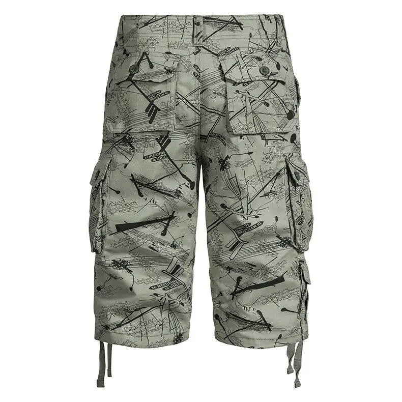 Men's Workwear Shorts 2025 Summer New Fashion Versatile Casual Loose Shorts Outdoor Sports Beach Multi Pocket Shorts Size 29-44