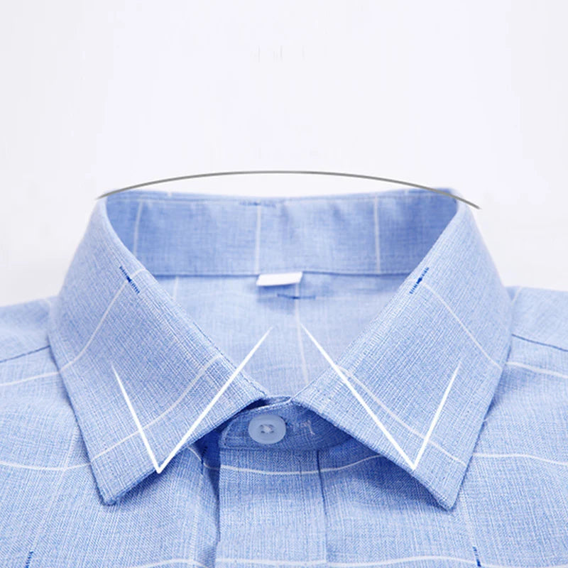 New Cotton High Quality Luxury Original Men's Long Sleeves Social Formal Elegant Shirts for Men Striped Casual Designer Clothes