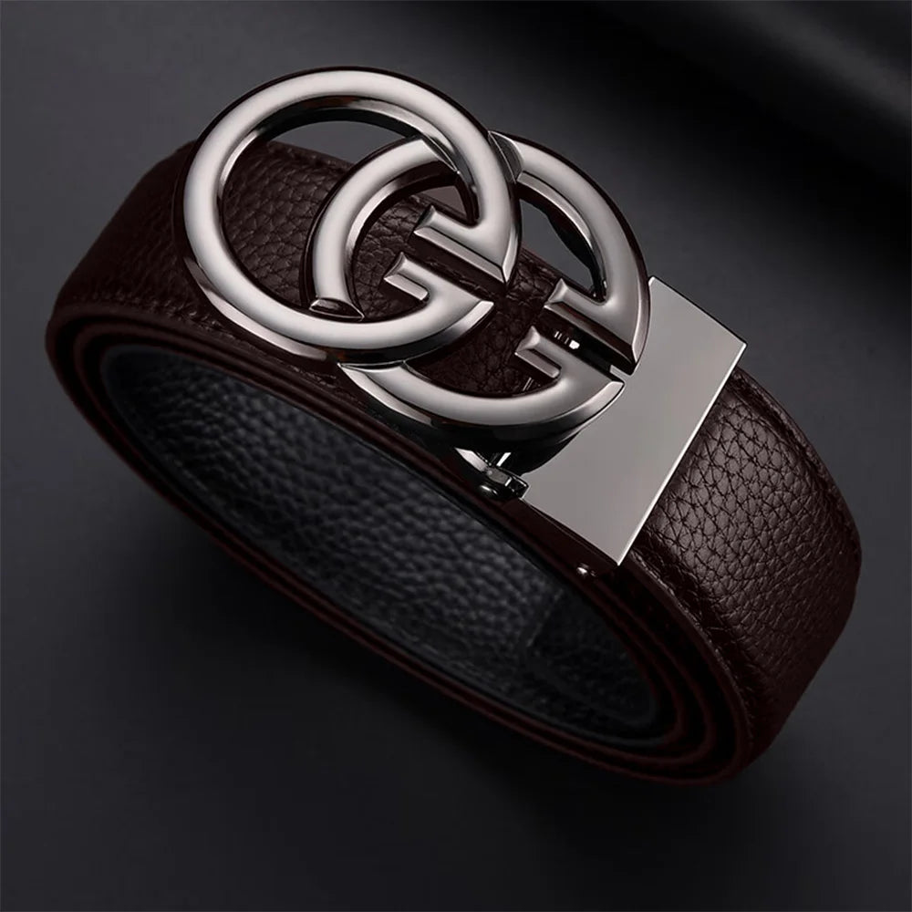 Luxury Brand Famous Genuine Leather Male Belts Business Men Belts for Pants Jeans Strap High Quality Designers Double G Buckle