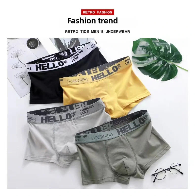 1-5PCS Men's underwear Breathable and comfortable quick drying elastic boxing shorts Men's underwear boxers