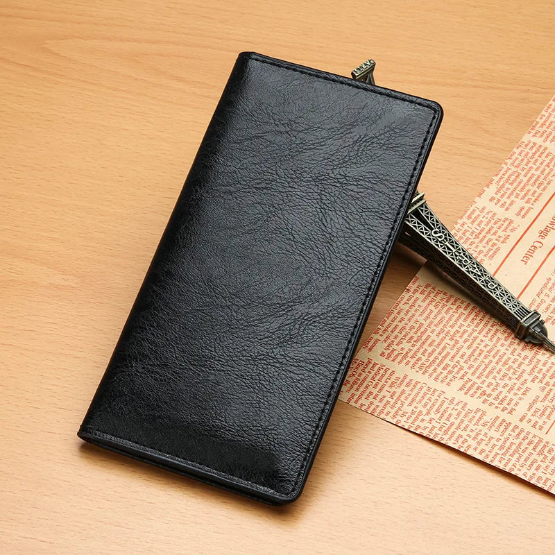 Men's Long Ultra-thin Soft Leather Wallet