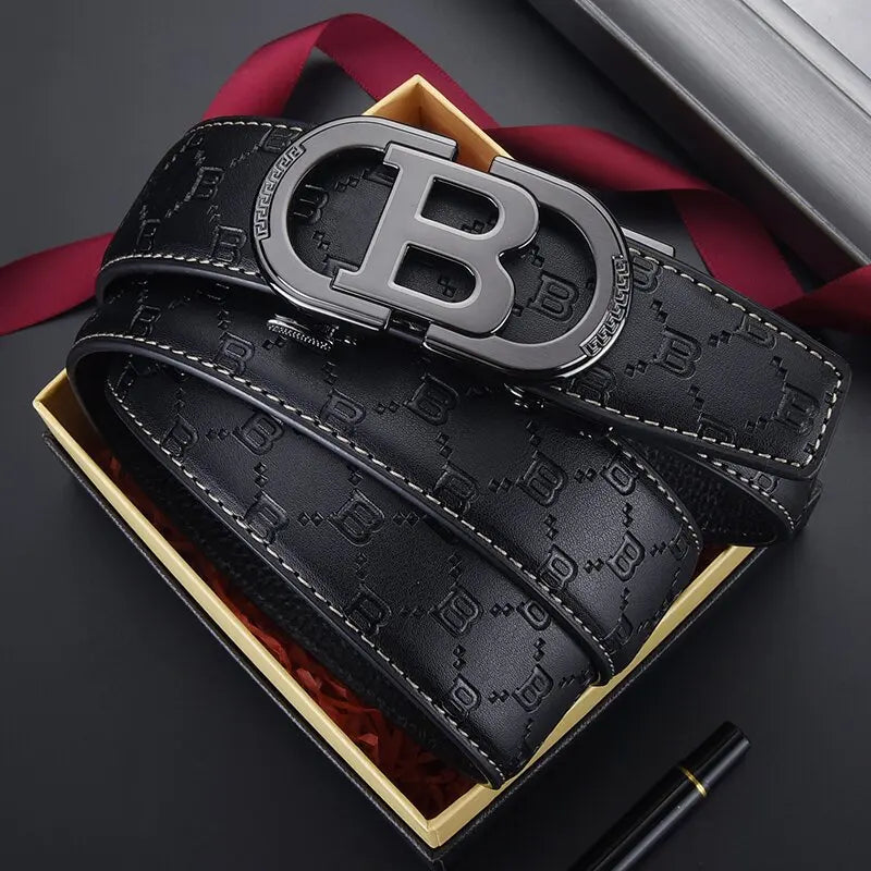 Business Men belt Casual Fashion Luxury Designer Famous Brand Automatic G Buckle Women belts Leather Belt for Men Male Jeans