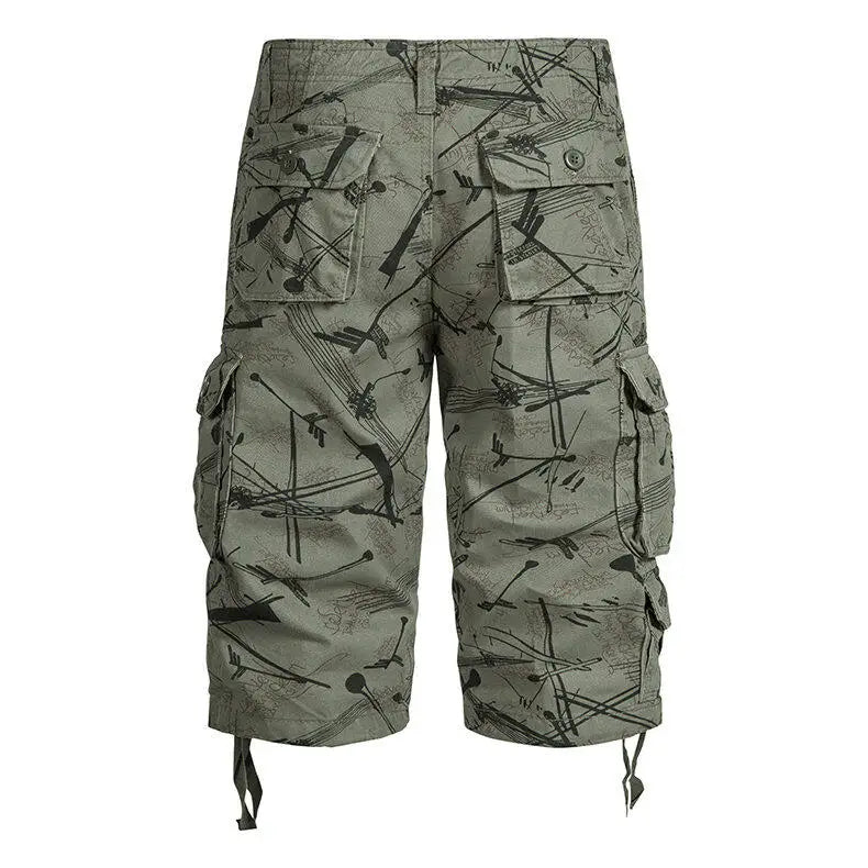 Men's Workwear Shorts 2025 Summer New Fashion Versatile Casual Loose Shorts Outdoor Sports Beach Multi Pocket Shorts Size 29-44