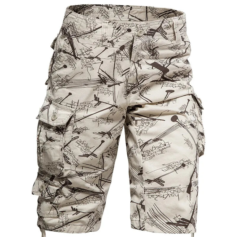 Men's Workwear Shorts 2025 Summer New Fashion Versatile Casual Loose Shorts Outdoor Sports Beach Multi Pocket Shorts Size 29-44