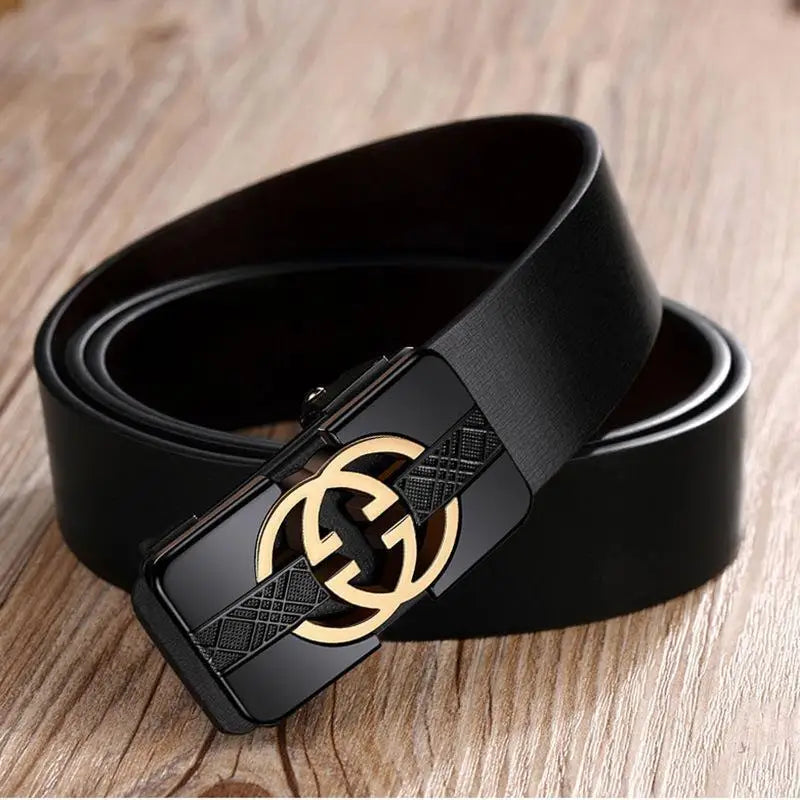 Top Quality Famous Brand Belt Men Genuine Luxury Leather Casual Belts for Men Strap Male Metal Automatic B Buckle Fashion Belt