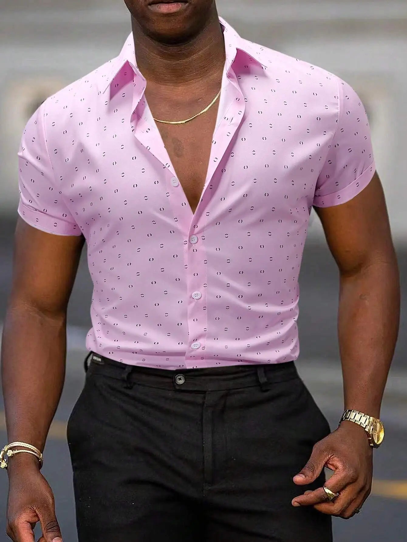 Hawaiian Shirt For Men Vacation Daily Slim Fit Tops Gym Elegant Flower Pattern Leaves Social Casual Fashion Camisa Y2k Clothing