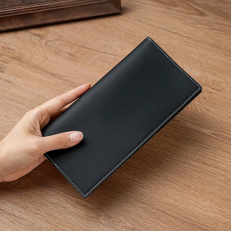 Men's Women's Genuine Leather wallets High-Quality Multi-Card Slot Business Comfortable Clutch Long European and American Wallet