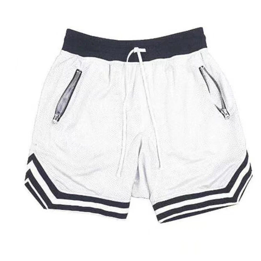 Mens Fire Red Shorts Casual Basketball Shorts Gym Fitness Short Joggers Shorts Workout Bodybuilding Breathable Board Shorts Male