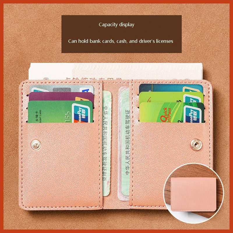 Classic Designer PU Leather Small Wallet for Men Short Simple Women's Purse Fashion Ultra Thin Credit Card Bag Coin Purse