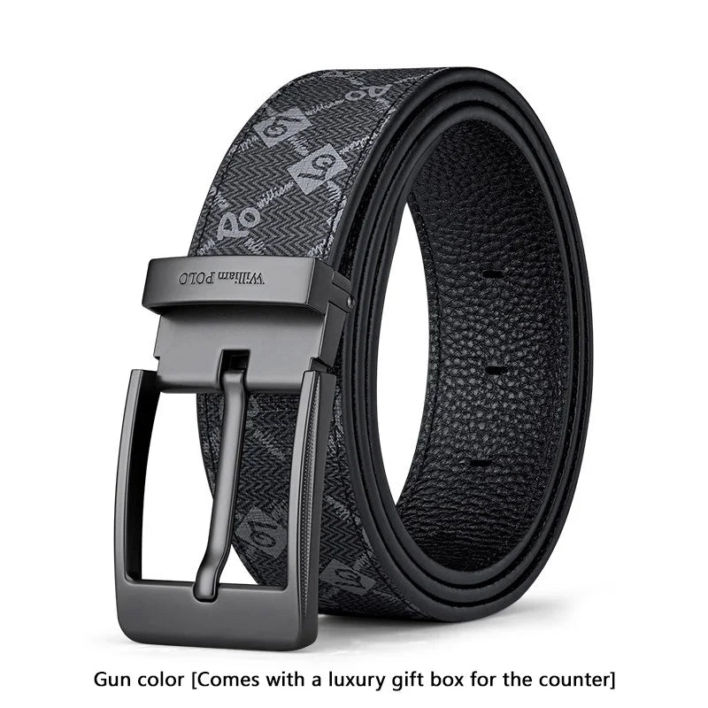 New men's pin - buckle belts, trendy business - casual and high - end belts for young men
