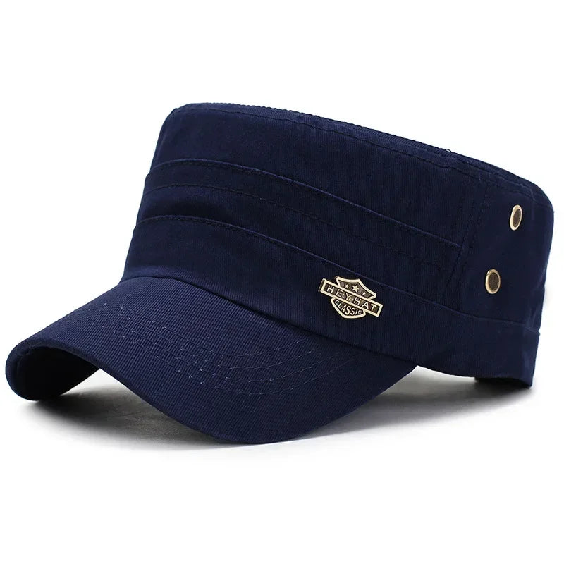 Mens Baseball Cap Flat Caps Spring Autumn Tactical Hat Men's Flat Top Cotton Cap Sports Leisure Hats