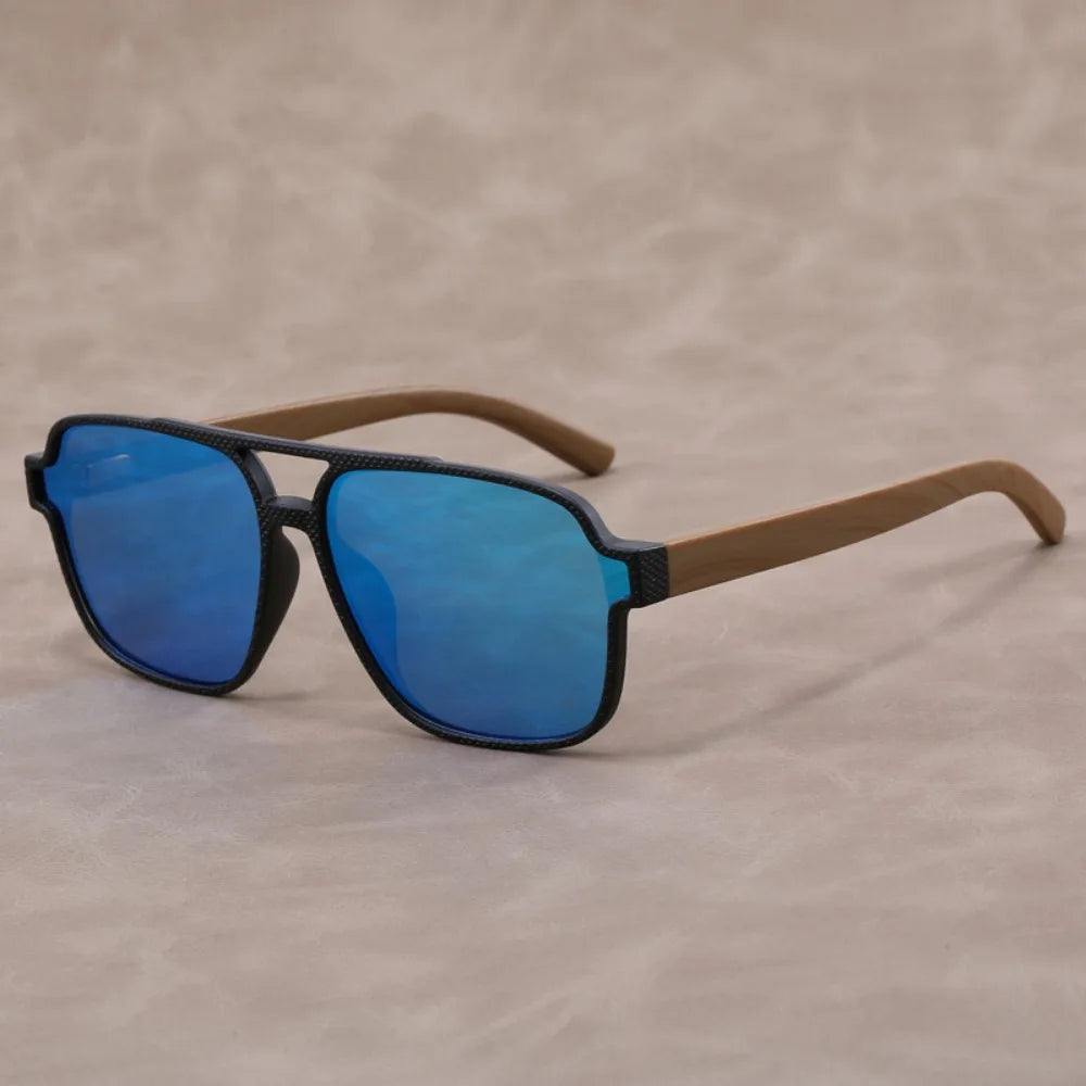 Wood Grain Sunglasses for Men Wood Grain Sun Glasses Man Eyeglasses Polarizing Glasses UV Protection Eyewear