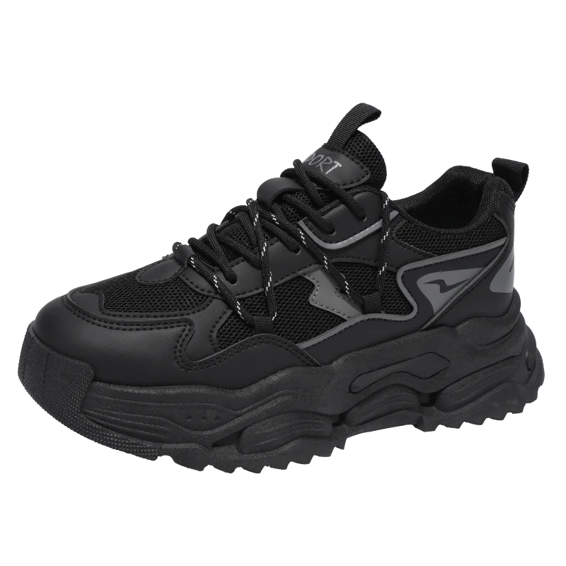 Men Sneakers 2025 Autumn New Mesh Breathable Running Sport Shoes Light Soft Thick Sole Hole Man Casual Shoes Athletic Sneakers