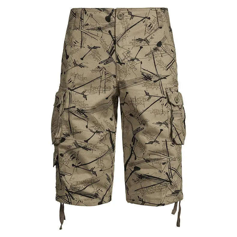Men's Workwear Shorts 2025 Summer New Fashion Versatile Casual Loose Shorts Outdoor Sports Beach Multi Pocket Shorts Size 29-44