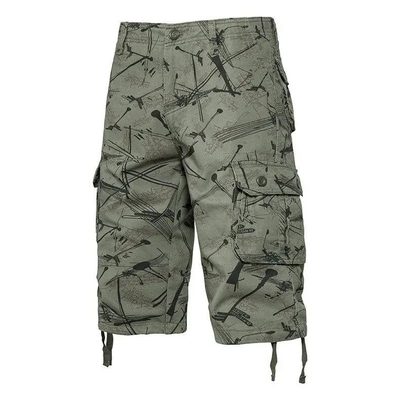Men's Workwear Shorts 2025 Summer New Fashion Versatile Casual Loose Shorts Outdoor Sports Beach Multi Pocket Shorts Size 29-44