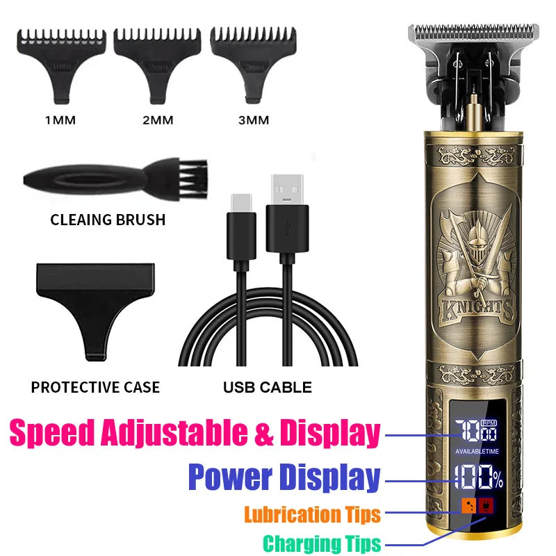 Carving Professional Hair Clipper For Men T9 Electric Hair Cutting Machine Barber Rechargeable Provide Comfortable Shave Clipper
