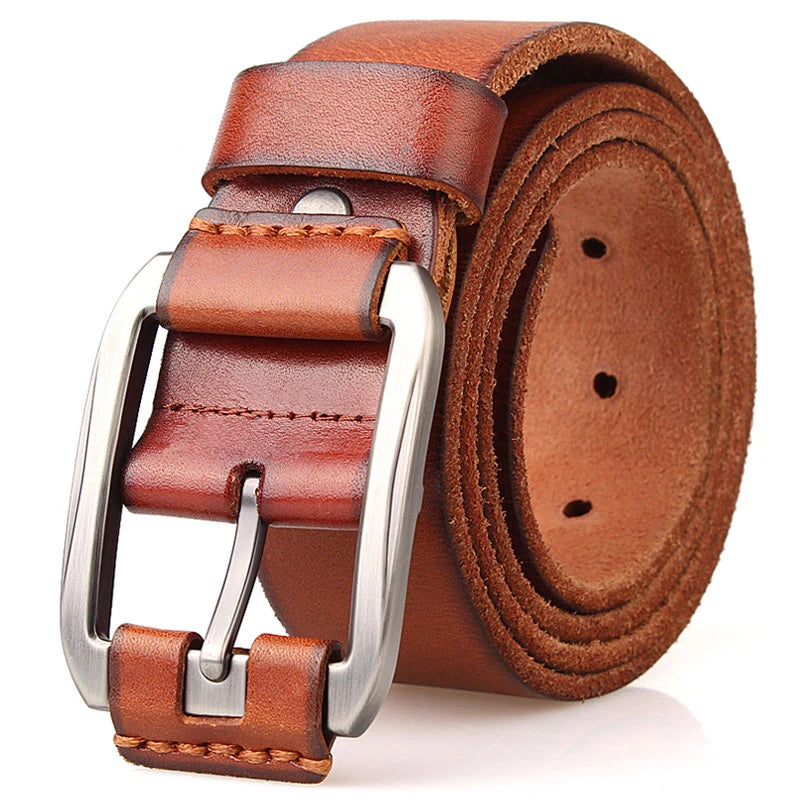 Retro Original Leather Belt for men soft and tough without mezzanine Men's belts for jeans men's accessories male gife