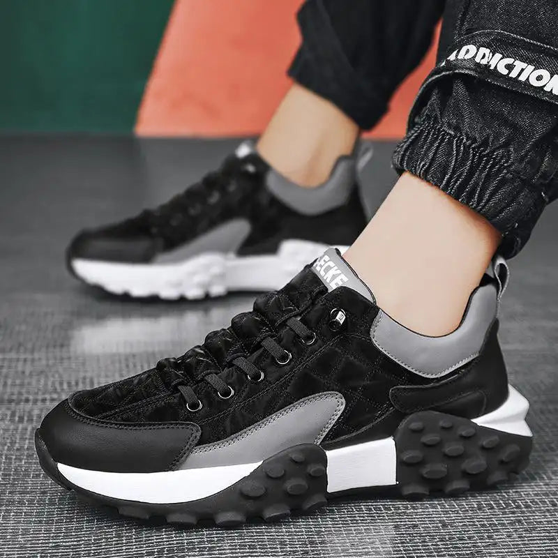 Men Orthopedic Light Weight Sneakers Sports Running Walking Leisure Dad Shoes for Men's Versatile Elevated Anti slip Thick Sole