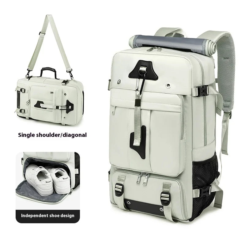 55L Large Capacity Travel Bag For Men 15.6 Inch Laptop Suitcase Backpack Multi-function Waterproof Backpack Outdoor Camping Bags