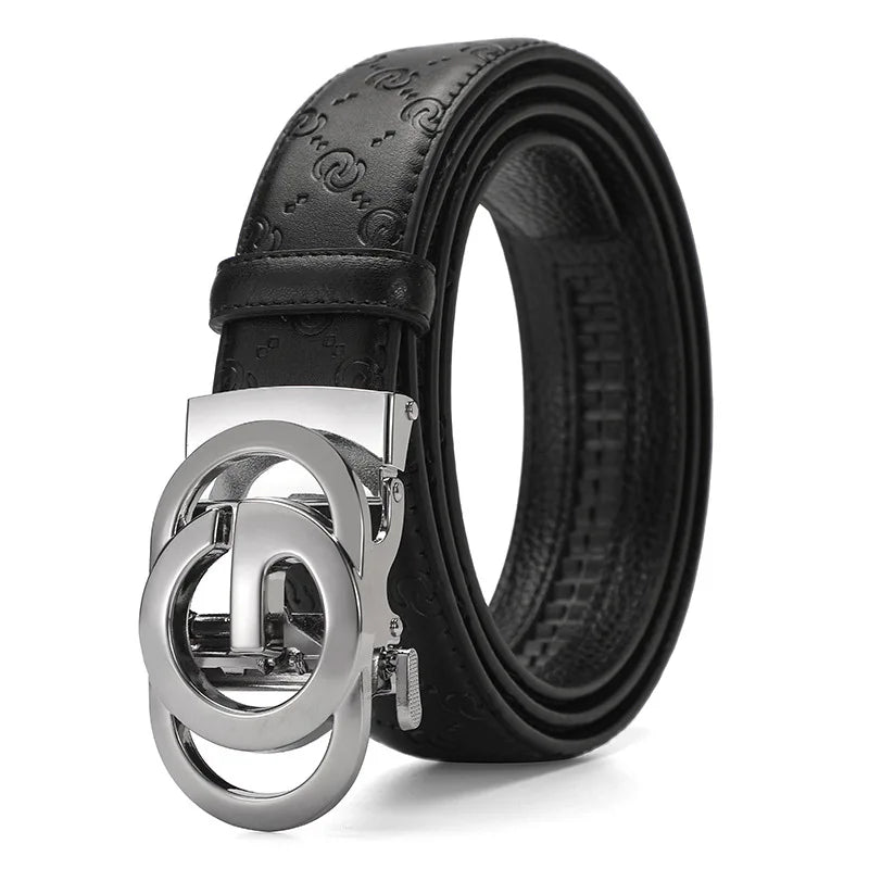 Luxury Belts for Men Cow Genuine Leather Male Belt Strap Automatic Buckle Newest Fashion Designer Brands Men Belt