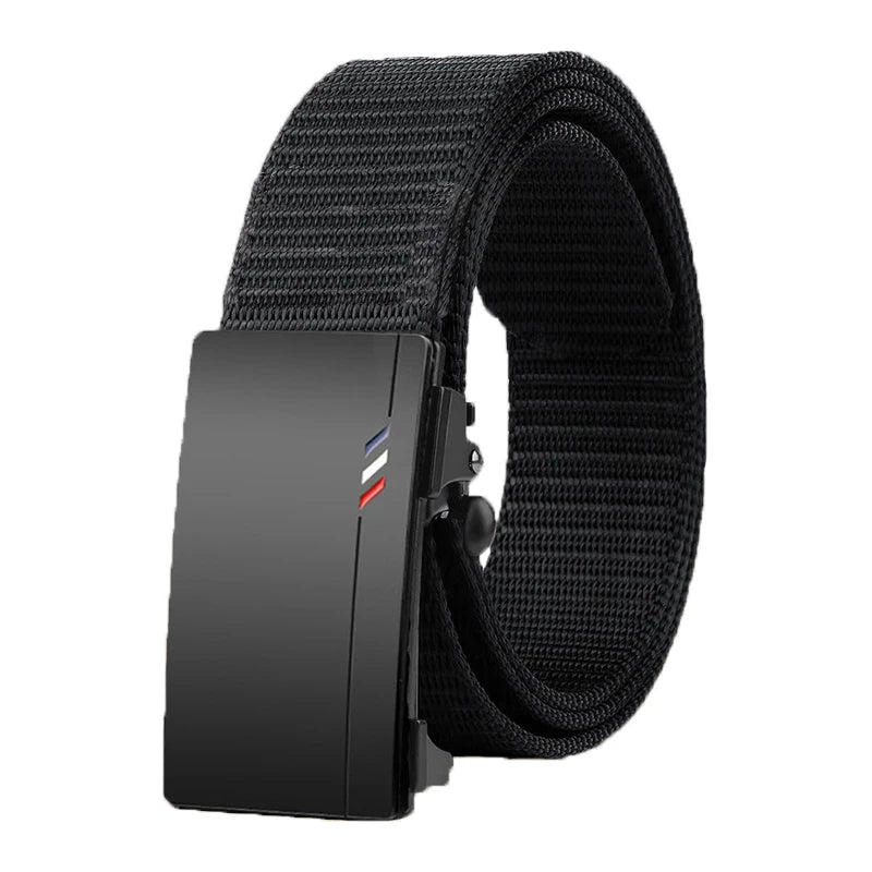 Casual Men's Nylon Belt Woven Canvas Breathable Automatic Buckle Belt For Men Outdoor Sports Strap Fashion Jeans Belt