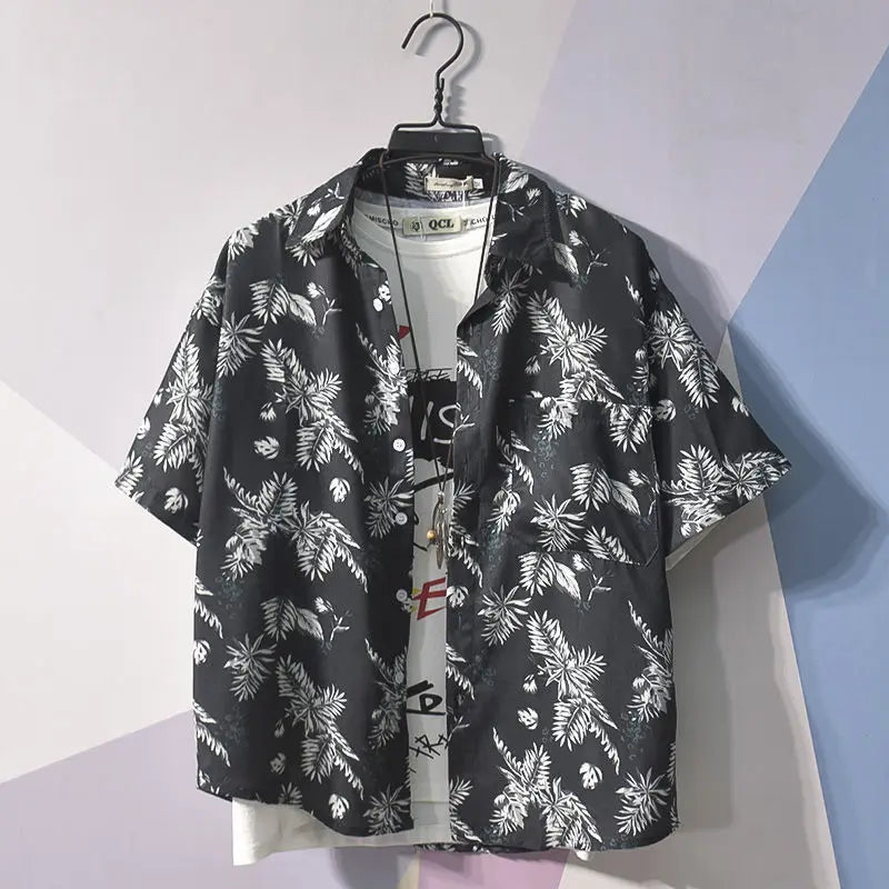 Printed Shirts And Blouses For Men Colourful Hip Hop Clothing Geometric Funny Man Tops Hawaiian Graphic With Pocket Floral Xxl S