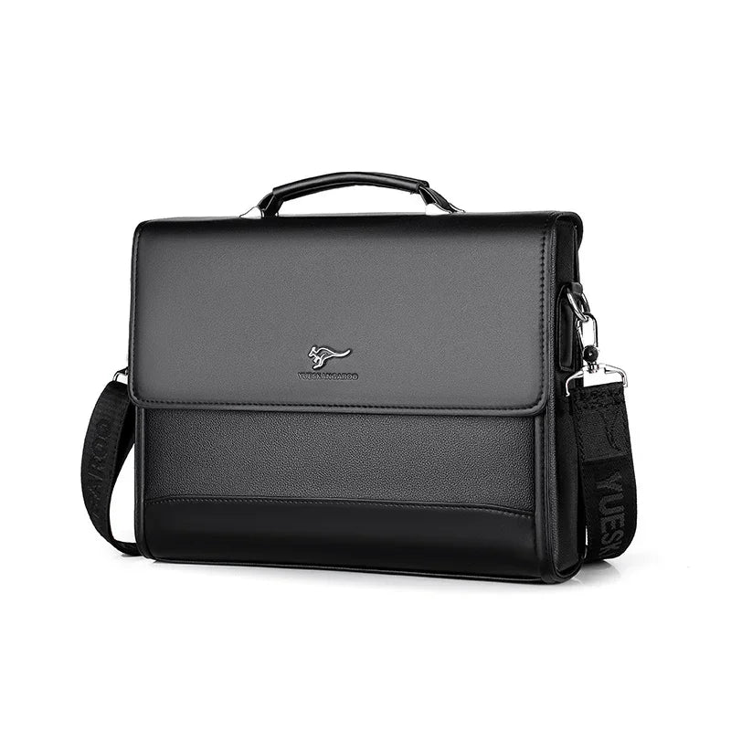 Male Handbags Pu Leather Men's Tote Briefcase Business Shoulder Bag for Men 2025 Brand Laptop Bags Man Organizer for Documents