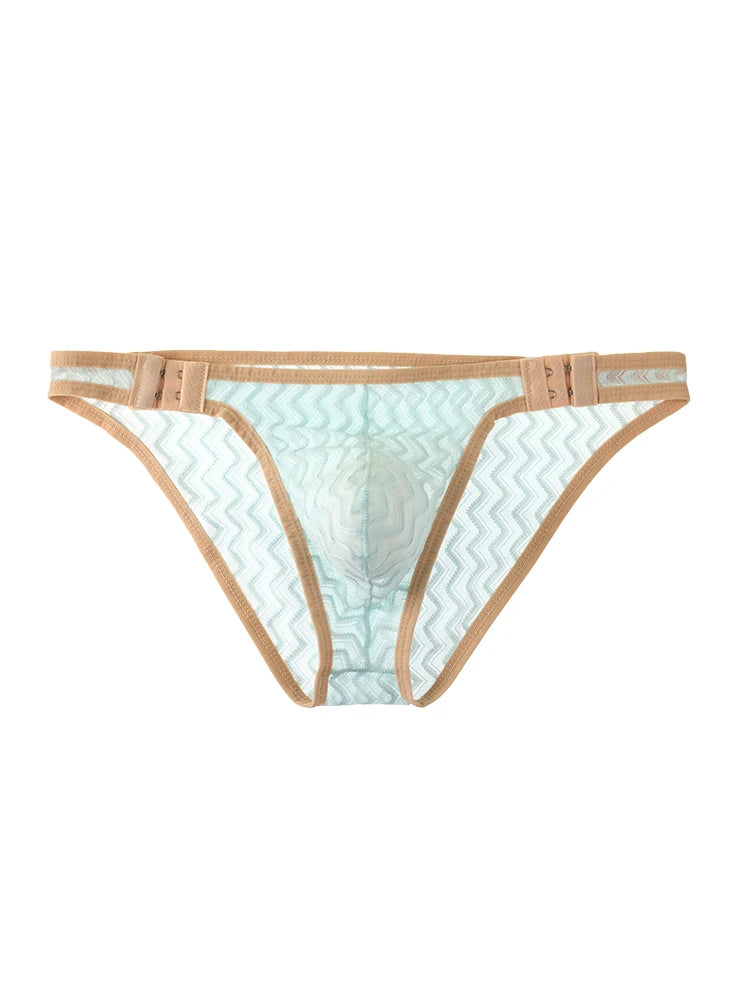 Sexy Mens Underwear Adjustable belt panties briefs breathable youth comfort Summer ice silk light