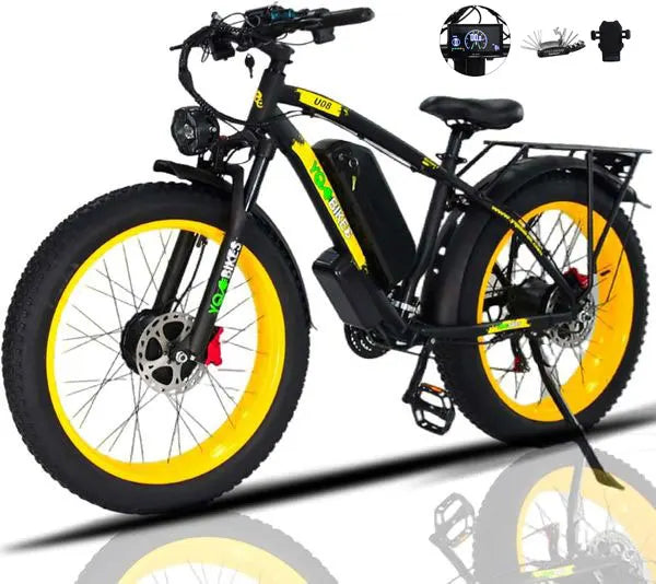 USA Fast Speed 3000W Electric Bike Dual Motor ebike 35-37 Mph Hydraulic Brake Electric Dirt Bike 26inch Fat Tire Mountain Biike