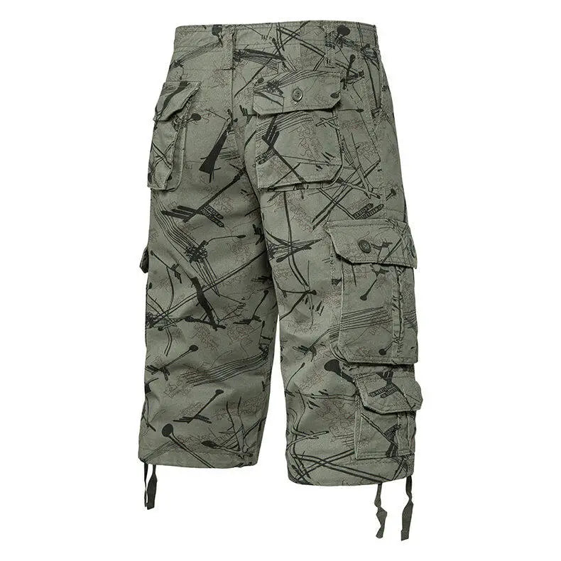 Men's Workwear Shorts 2025 Summer New Fashion Versatile Casual Loose Shorts Outdoor Sports Beach Multi Pocket Shorts Size 29-44