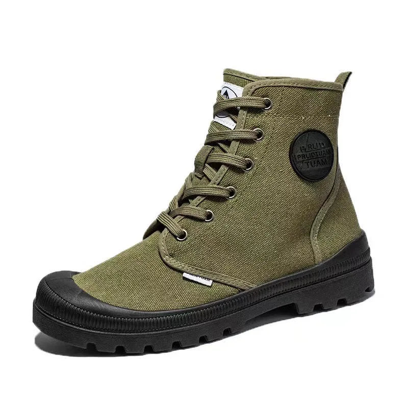 New Fashion High-top Mens Boots Outdoor Comfortable Mens Casual Boots Jungle Mountaineering Men Shoes Wide Bottom Platform Boots