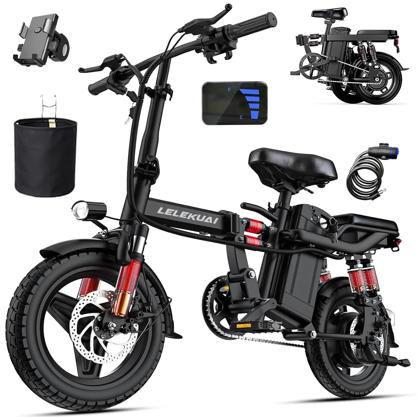 Electric Bike for Adults, 20-35MPH Speed, 560W-2000W Peak Motor, 30-55 Miles Range City Commuter Ebike, Removable, Customized