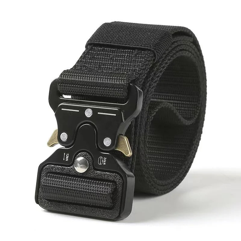 Men's Belt Metal Male Belt Canvas Belts Big Size Outdoor Sport Nylon Belts Oversized