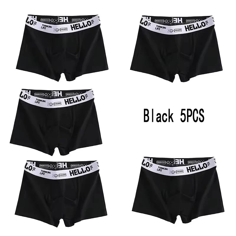 1-5PCS Men's underwear Breathable and comfortable quick drying elastic boxing shorts Men's underwear boxers