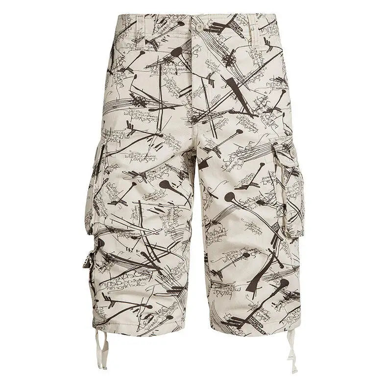 Men's Workwear Shorts 2025 Summer New Fashion Versatile Casual Loose Shorts Outdoor Sports Beach Multi Pocket Shorts Size 29-44