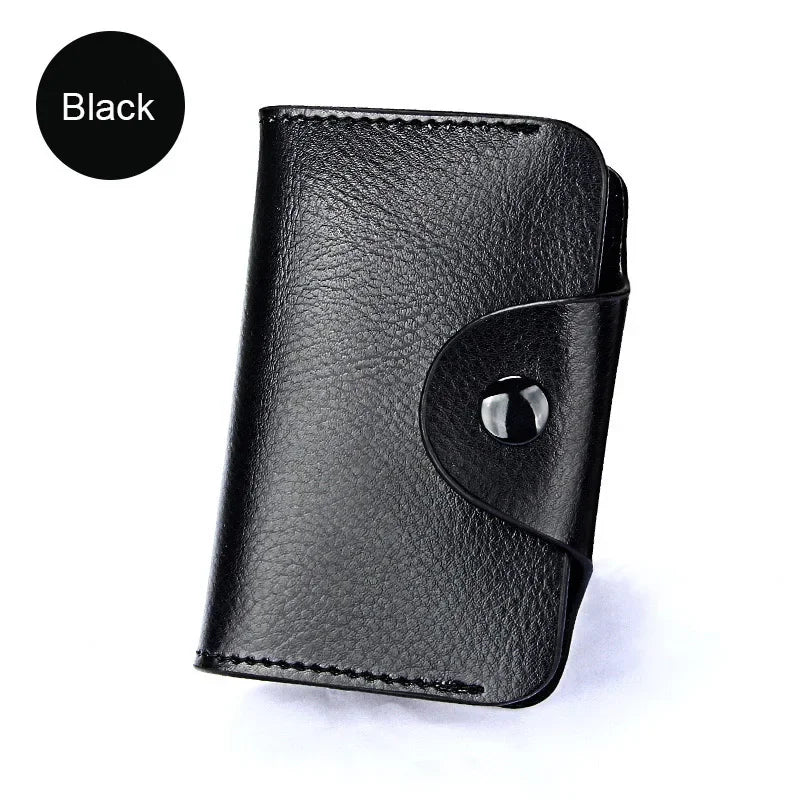 Real Genuine Leather Men Wallet ID Credit Card Holder Wallets Male Small Coin Purse Women Money Bag Vallet Slim Thin Mini Walet